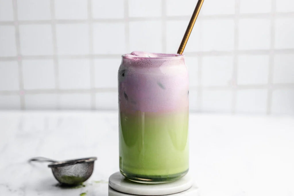 Iced lavender cream matcha: Het perfecte zomer-drankje